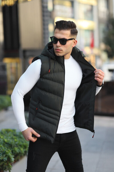 Waterproof Men's Removable Hooded Vest - 4