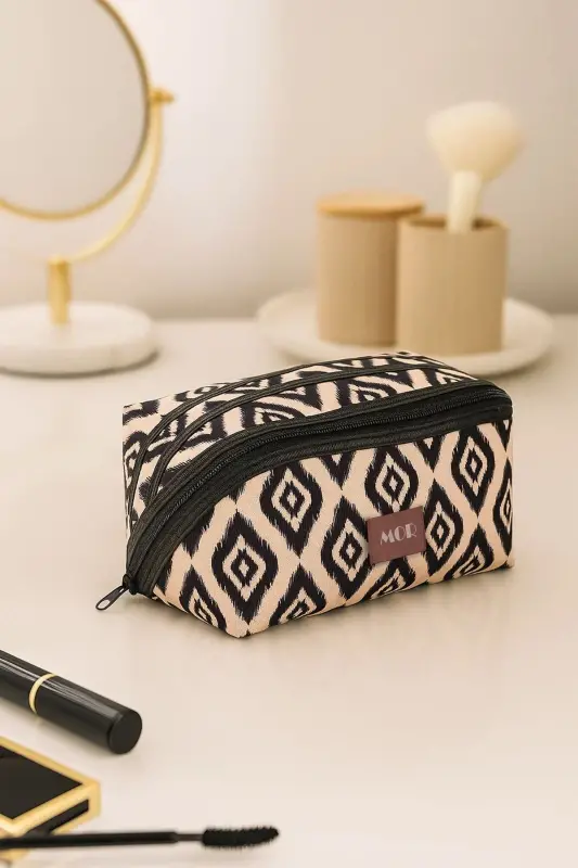 Waterproof Multi-Purpose Handle Makeup Bag with Spacious Compartments Travel Type Cosmetic Organizer - 2