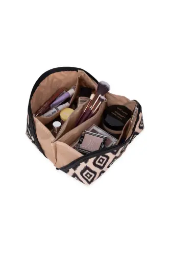 Waterproof Multi-Purpose Handle Makeup Bag with Spacious Compartments Travel Type Cosmetic Organizer - 6