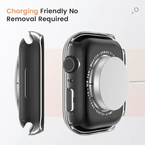 Waterproof Privacy Case for Apple Watch Screen Protector 46mm ClearClear | for Apple Watch Series 11/10 Anti-Spy Tempered Glass Film iWatch Cover Slim Hard PC Case Bumper Anti-Scratch - 6