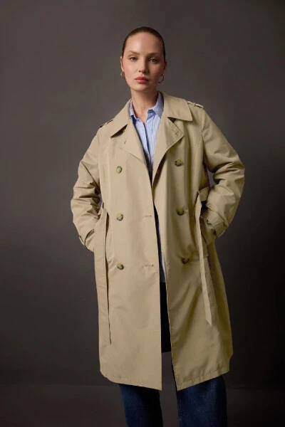 Waterproof Regular Fit Belted Trench Coat A0593ax24sp - 2
