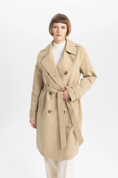 Waterproof Regular Fit Belted Trench Coat A0593ax24sp - 3