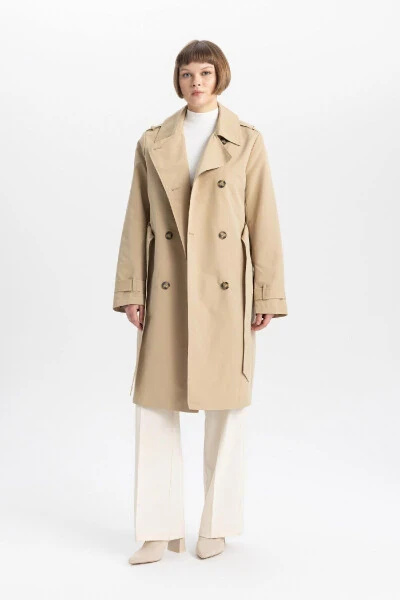 Waterproof Regular Fit Belted Trench Coat A0593ax24sp - 4
