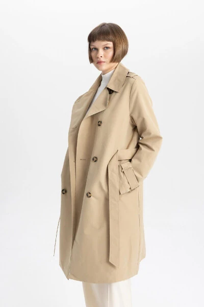 Waterproof Regular Fit Belted Trench Coat A0593ax24sp - 6