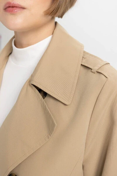 Waterproof Regular Fit Belted Trench Coat A0593ax24sp - 7