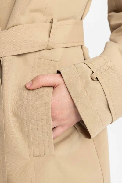 Waterproof Regular Fit Belted Trench Coat A0593ax24sp - 8