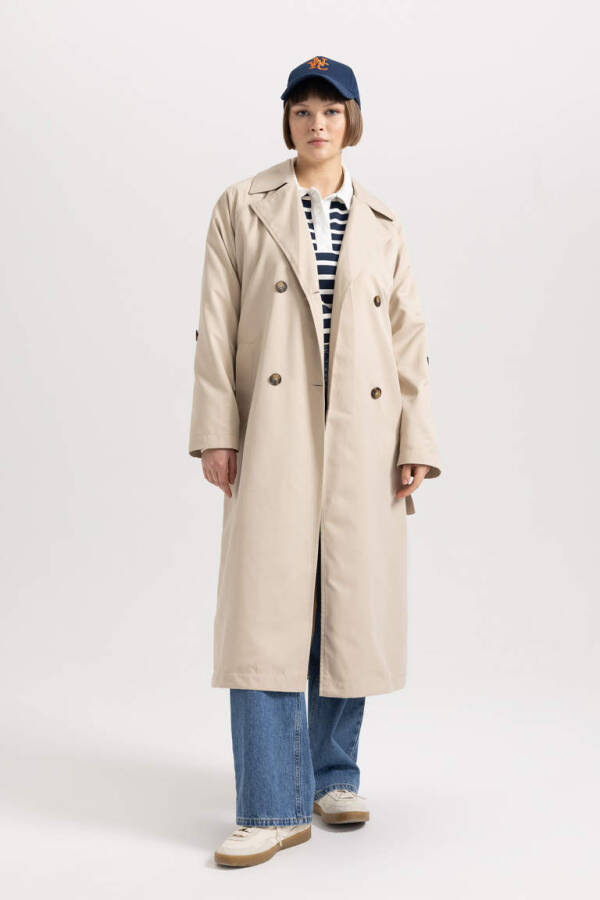 Waterproof Relax Fit Trench Coat Beige - 2