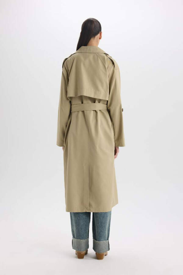 Waterproof Relax Fit Trench Coat Light Khaki - 6