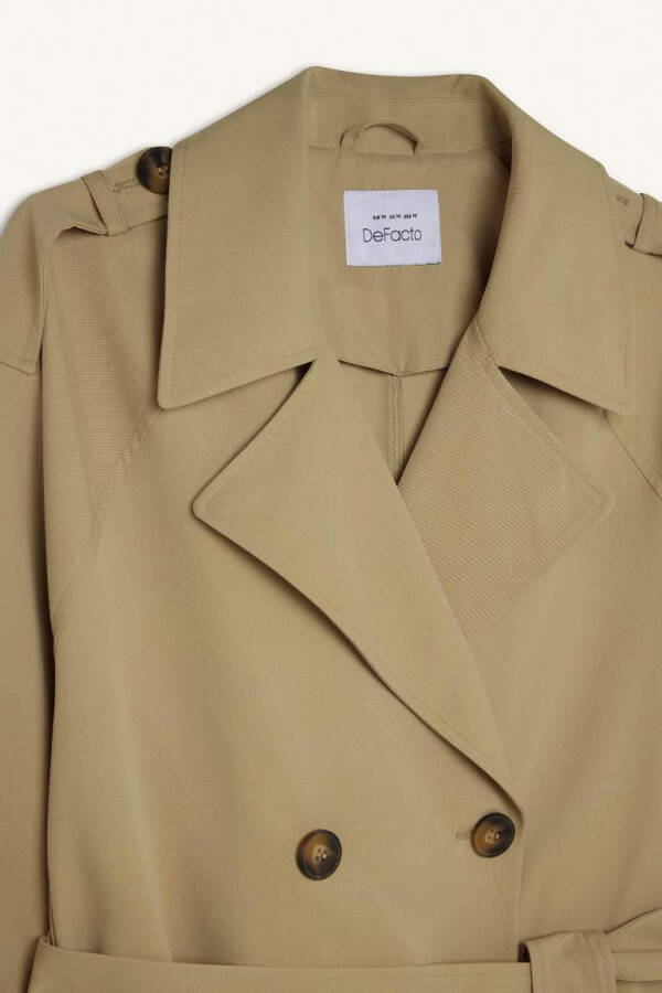 Waterproof Relax Fit Trench Coat Light Khaki - 8