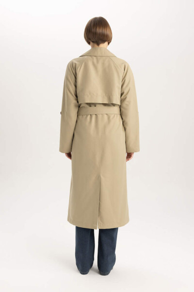 Waterproof Relax Fit Trench Coat Light Khaki - 5