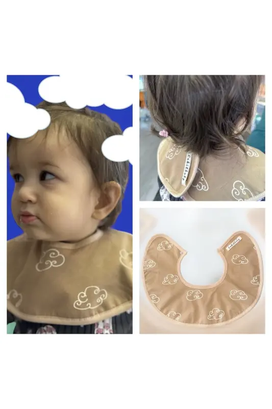 Waterproof Round Neck Baby Bib, 100% cotton, 0-2 Years - 2