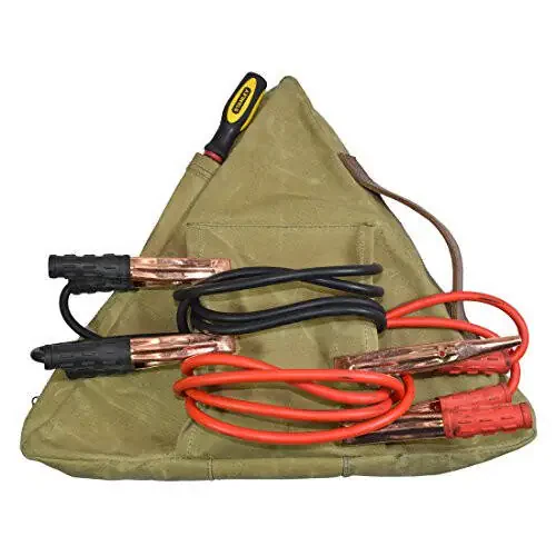 Waterproof Waxed Canvas Emergency Case for Roadside Preparedness, Travel, RV, Camping, Car. Handmade by Hide & Drink. - 7