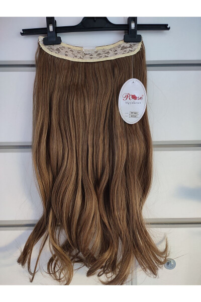 Wavy Fiber .Mat Synthetic Clickable Half Moon Caramel - 11