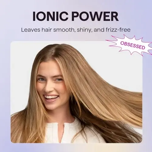 Wavytalk Blow Dryer, Blown Away Ionic Hair Dryer for Curly Hair with Diffuser, 1875W Fast Drying Blow Dryer with Ceramic Technology, 3 AttacModazoneents for All Hair Types, Light and Quiet, Grey - 6