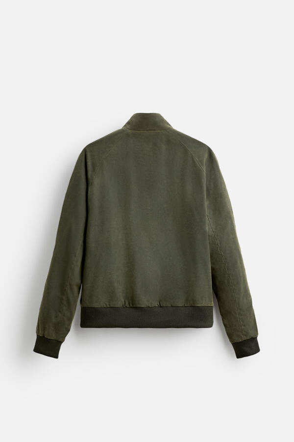 Waxed bomber jacket - Khaki - 17