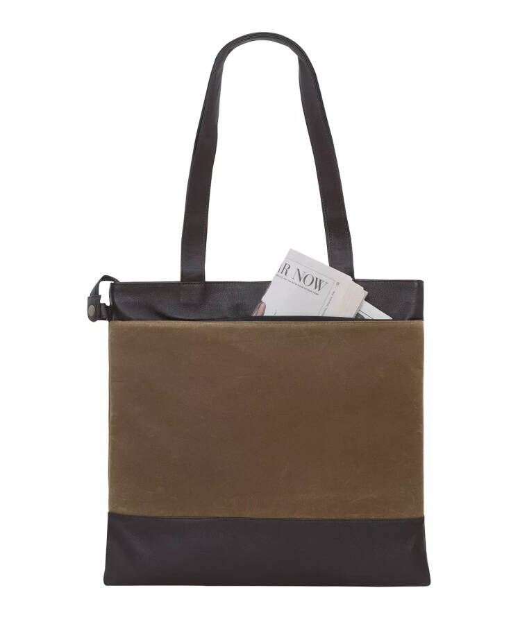 Waxed Graham Medium Tote Bag Black - 14