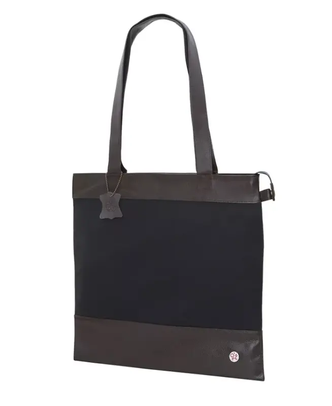 Waxed Graham O'rta Tote Sumkasi-Qora - TOKEN