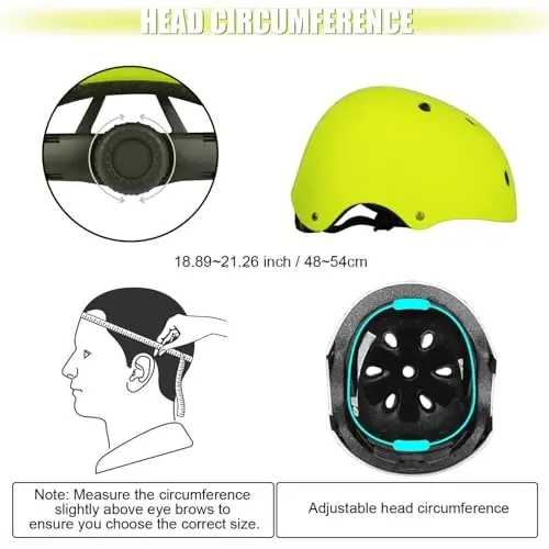 WayEee Kids Bike Helmet Set Skateboard Knee Pads, Helmet Pad Set Protective Gear Set Adjustable for Girls Kids 3-14 Helmet Elbow Pads Wrist Guards for Sport Cycling Bike Roller Skating Scooter - 3