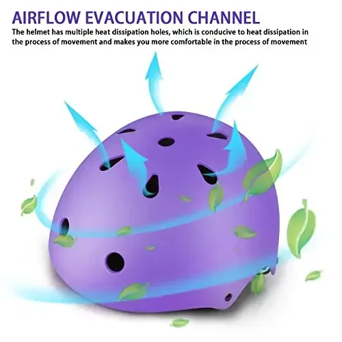 WayEee Kids Bike Dubulg'a Komplekti Skateboard Tizza Yostiqchalari, Dubulg'a Yostiqcha Komplekti Qizlar Bolalar uchun 3-14 Sozlanishi Himoya Vositalari Dubulg'a Tirsak Yostiqchalari Sport Velosiped Rolikli Konki Scooter uchun Bilak himoyachilari - 3