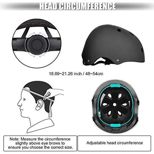 WayEee Kids Bike dubulg'asi Skateboard tizza yostiqchalari, dubulg'a yostiqchasi to'plami Qizlar uchun sozlanishi bolalar 3-14 dubulg'a tirsak yostiqchalari Sport velosiped роликовый коньки скутер uchun bilak qo'riqchilari - 4