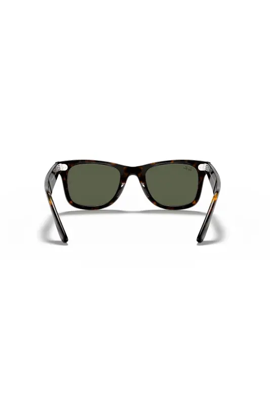 Wayfarer Dark Tortoise Coffee Bone Frame Green Lens Unisex Sunglasses Rb 2140 9012 - 3