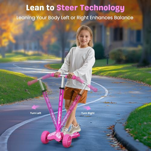 WAYPLUS 3 Wheel Scooter for Kids Ages 3+, 25mm Extra Thick Deck & Light Up Wheels for Kids Ages 3-5, 5-7. 4 Levels Adjustable Heights, Three Wheel Scooter for Kids Ages 8-12, Max Load 180LBS - 5