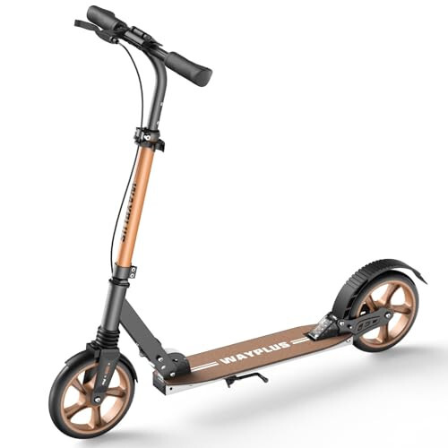 WAYPLUS Kick Scooter for Ages 6+, Kid, Teens & Adults. Max Load 240 LBS. Foldable, Lightweight, 8IN Big Wheels for Kids, Teen and Adults, 4 Adjustable Levels. Bearing ABEC9 - 1