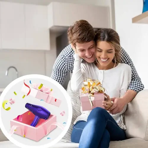 Wazor 3rd Generation Lightweight Low Noise Hair Dryer,(1875W Tourmaline Ceramic Negative Ionic Blow Dryer 2 Speed 3 Heat Settings Cool Shot with Diffuser Concentrator(Purple) - 3