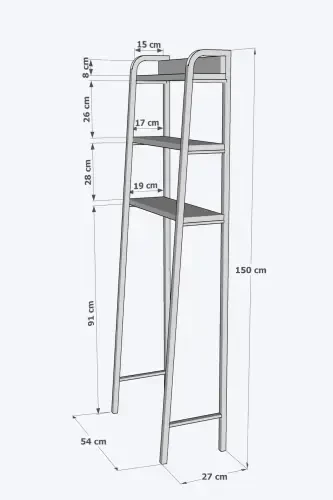 Wc Backrest Toilet Shelf Toilet Top Shelf and Organizer Towel Rack Bathroom Organizer - 3