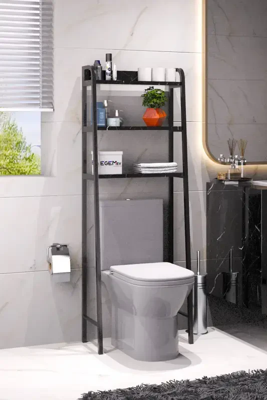 Wc орқаси, клозет рафи, клозет усти рафи ва органайзер, сочиқлик, ҳаммом тартибга солувчи - 2