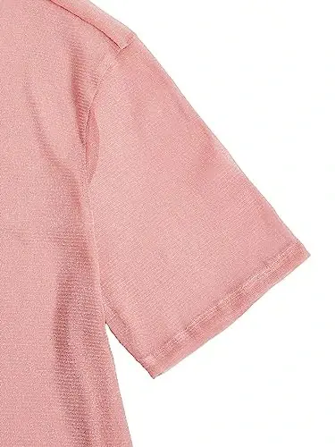 WDIRARA Men's Button Up Short Sleeve Cat Print Beachwear Striped Pocket Hawaiian Shirt Casual Collar Top - 4