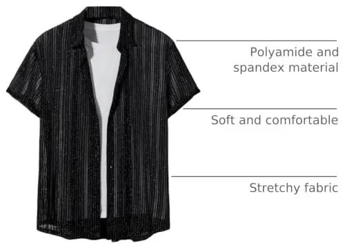 WDIRARA Men's Button Up Short Sleeve Cat Print Beachwear Striped Pocket Hawaiian Shirt Casual Collar Top 