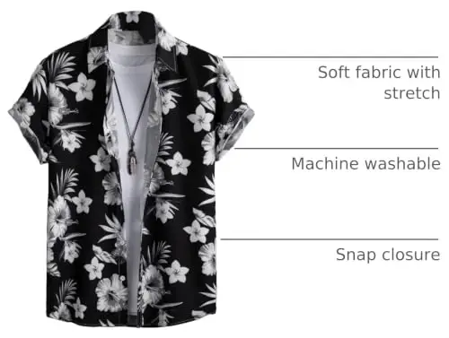 WDIRARA Men's Button Up Short Sleeve Cat Print Beachwear Striped Pocket Hawaiian Shirt Casual Collar Top - 4