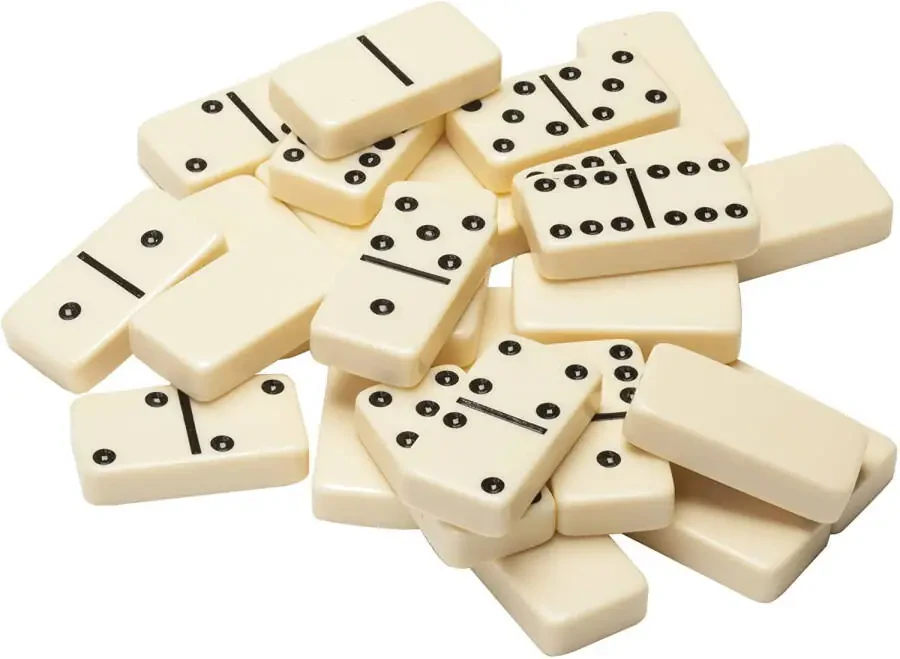 WE Games Classic Double 6 Dominoes Set - Ivory Colored Tiles with Vinyl Case - Perfect Game for Families and Adults - Great Travel Game - 7
