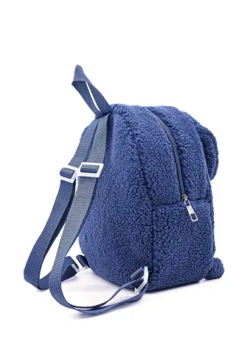[We write the name you want] Rabbit Navy Blue 0-8 Years Kids Backpack, Kindergarten-Nursery Bag - navy blue - 5