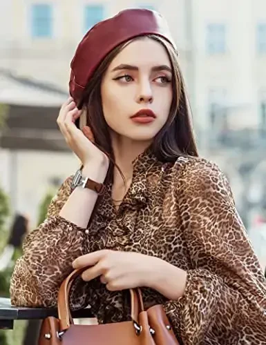 Wearlizer Leather Band Compatible with Fitbit Versa 2 Bands for Women, Dressy Slim Leather Strap Wristband with D-Shape Metal Buckle for Fitbit Versa 2/Versa Lite/SE Smart Watch - 6