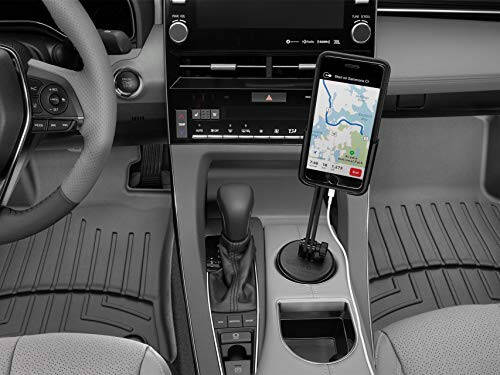 WeatherTech CupFone with Extension – Adjustable, Universal Cup Holder Phone Mount Accessory for Car – Compatible with iPhone & Other Smartphones – Open Access Design for Cell Phone Charging - 3