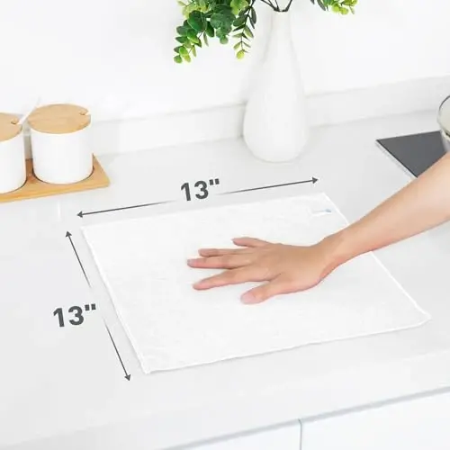 WEAWE White Microfiber Cleaning Cloth 13