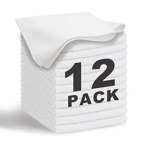 WEAWE White Microfiber Cleaning Cloth 13