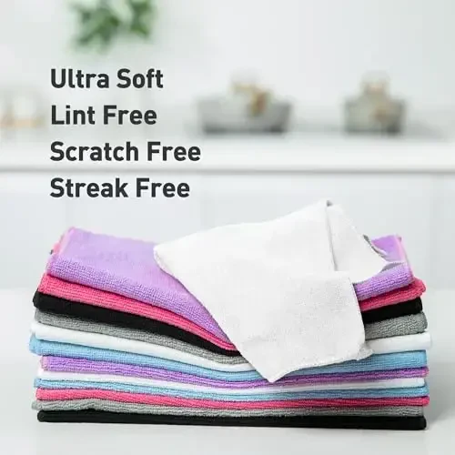 WEAWE White Microfiber Cleaning Cloth 13