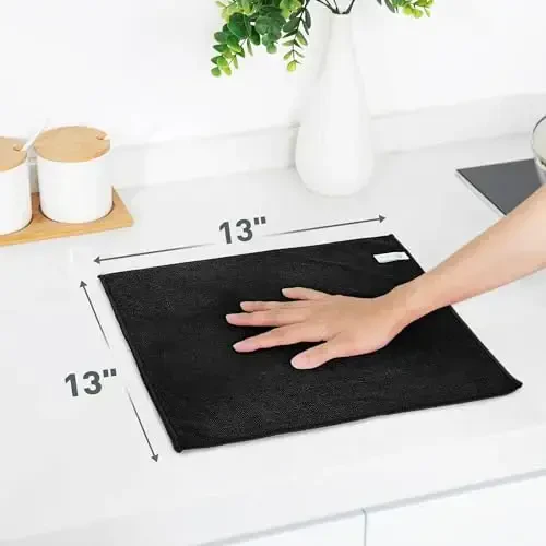 WEAWE Black Microfiber Cleaning Cloth 13