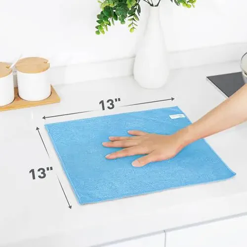 WEAWE Blue Microfiber Cleaning Cloth 13