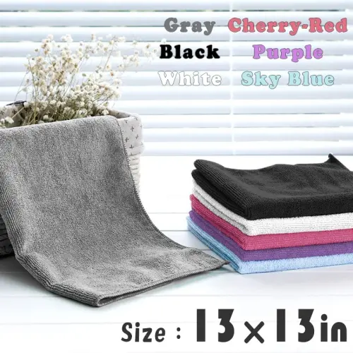 WEAWE Microfiber Tozalash Mato - 24 dona (13x13 dyuym) Uy ishlarini yuritish uchun o'ta yumshoq yuqori darajada singdiruvchi latta - Mashinada yuvish (Oq) - 5