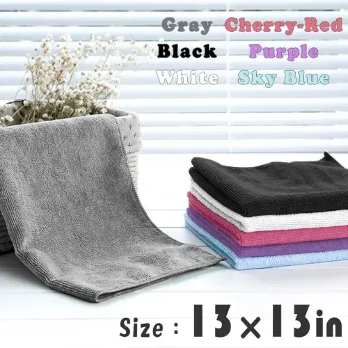 WEAWE Microfiber Tozalash Mato - 24 dona (13x13 dyuym) Uy ishlarini yuritish uchun o'ta yumshoq yuqori darajada singdiruvchi latta - Mashinada yuvish (Oq) - 5