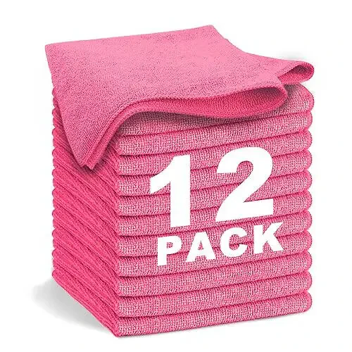 WEAWE Pink Microfiber Cleaning Cloth 13