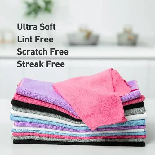 WEAWE Pink Microfiber Cleaning Cloth 13