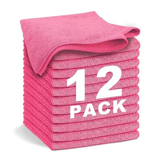 WEAWE Pink Microfiber Cleaning Cloth 13