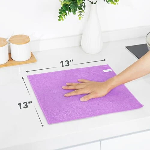 WEAWE Purple Microfiber Cleaning Cloth 13