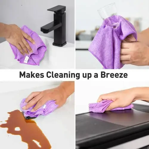 WEAWE Purple Microfiber Cleaning Cloth 13