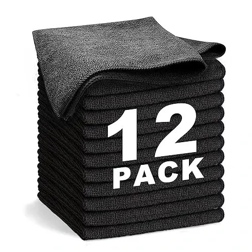 WEAWE Black Microfiber Cleaning Cloth 13